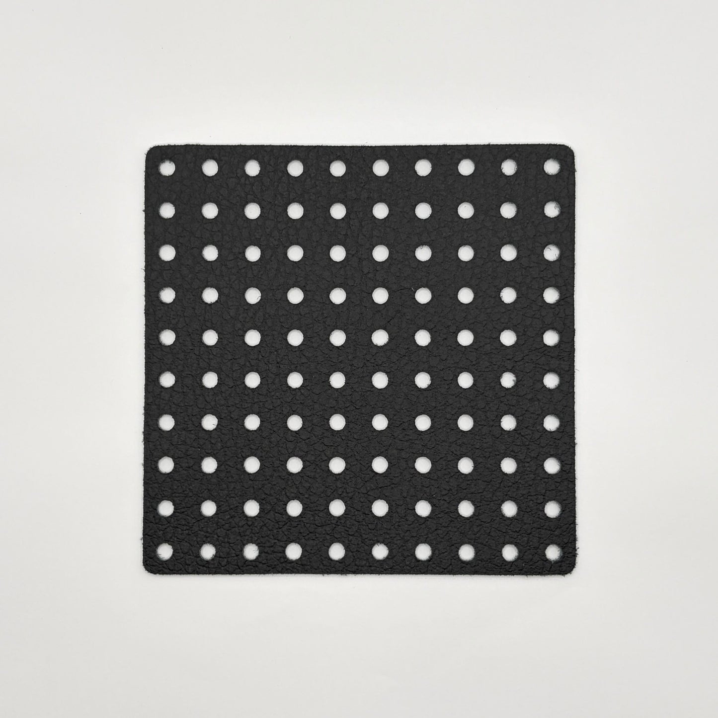 Leather Panel - Square / Military Green & Black