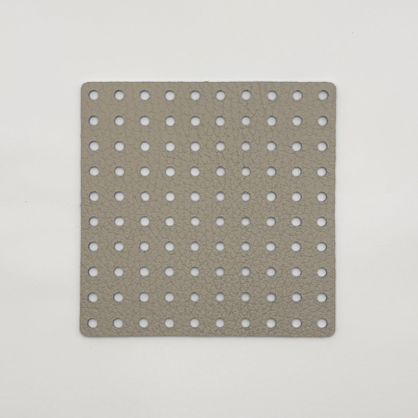 Leather Panel - Square / Denim Blue & Beige