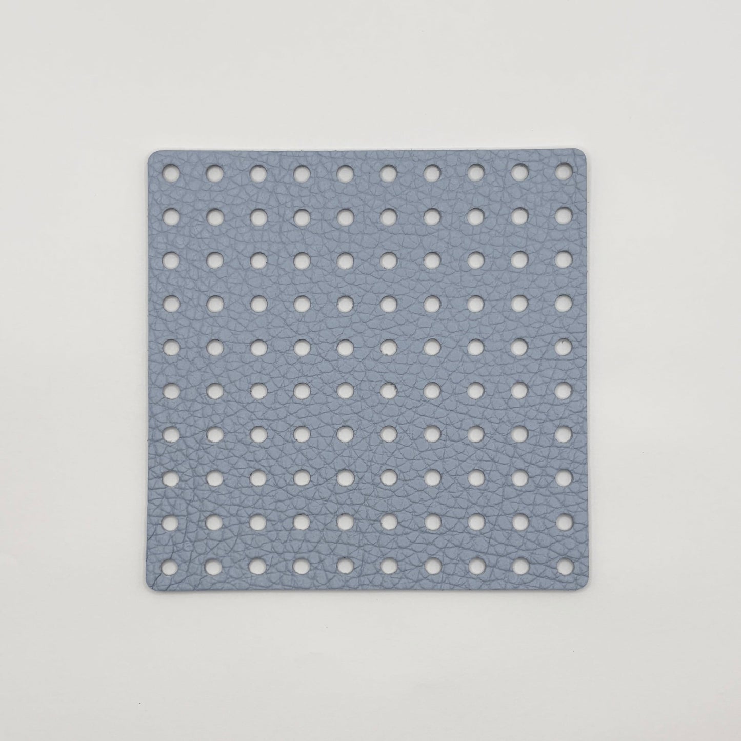 Leather Panel - Square / Pastel Blue & Beige