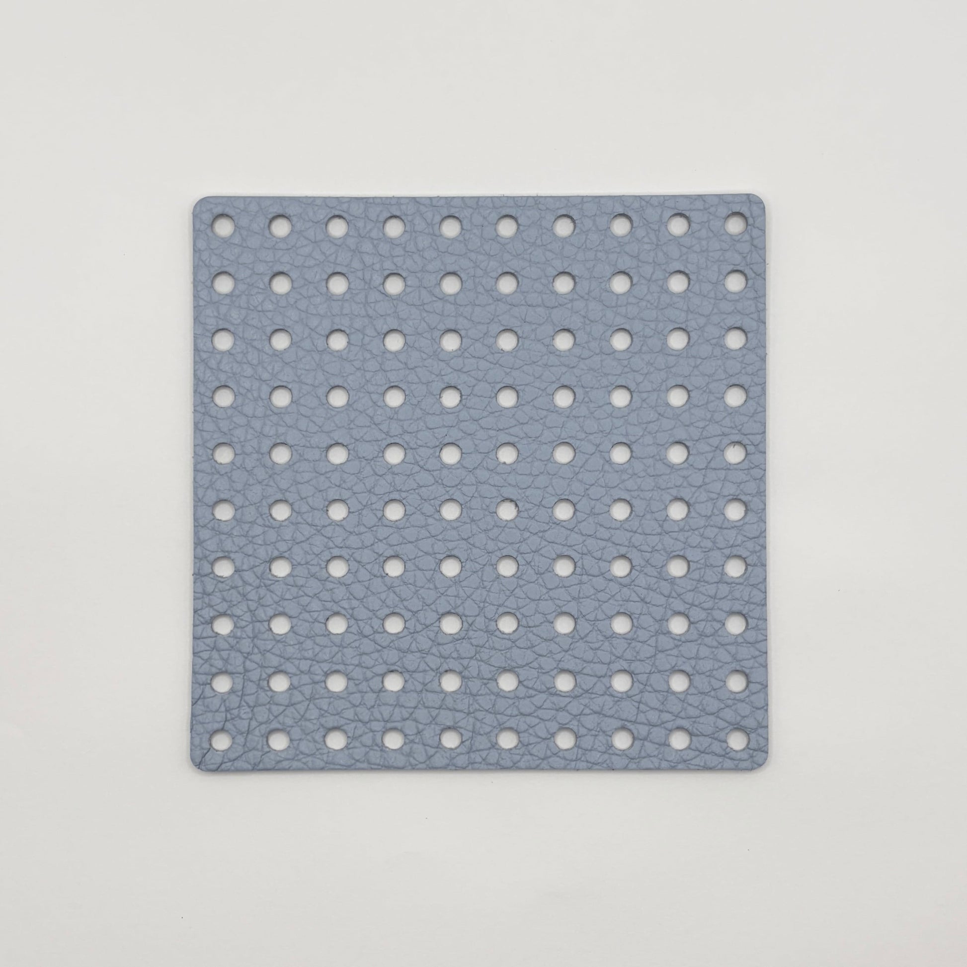 Leather Panel - Square / Pastel Blue & Beige