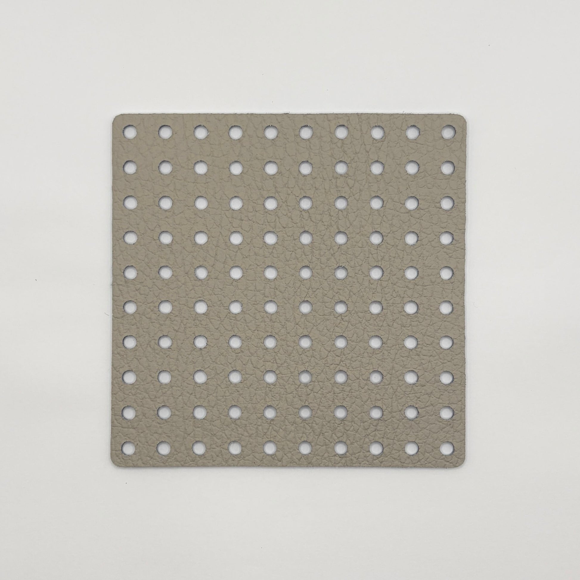 Leather Panel - Square / Blue Green & Beige