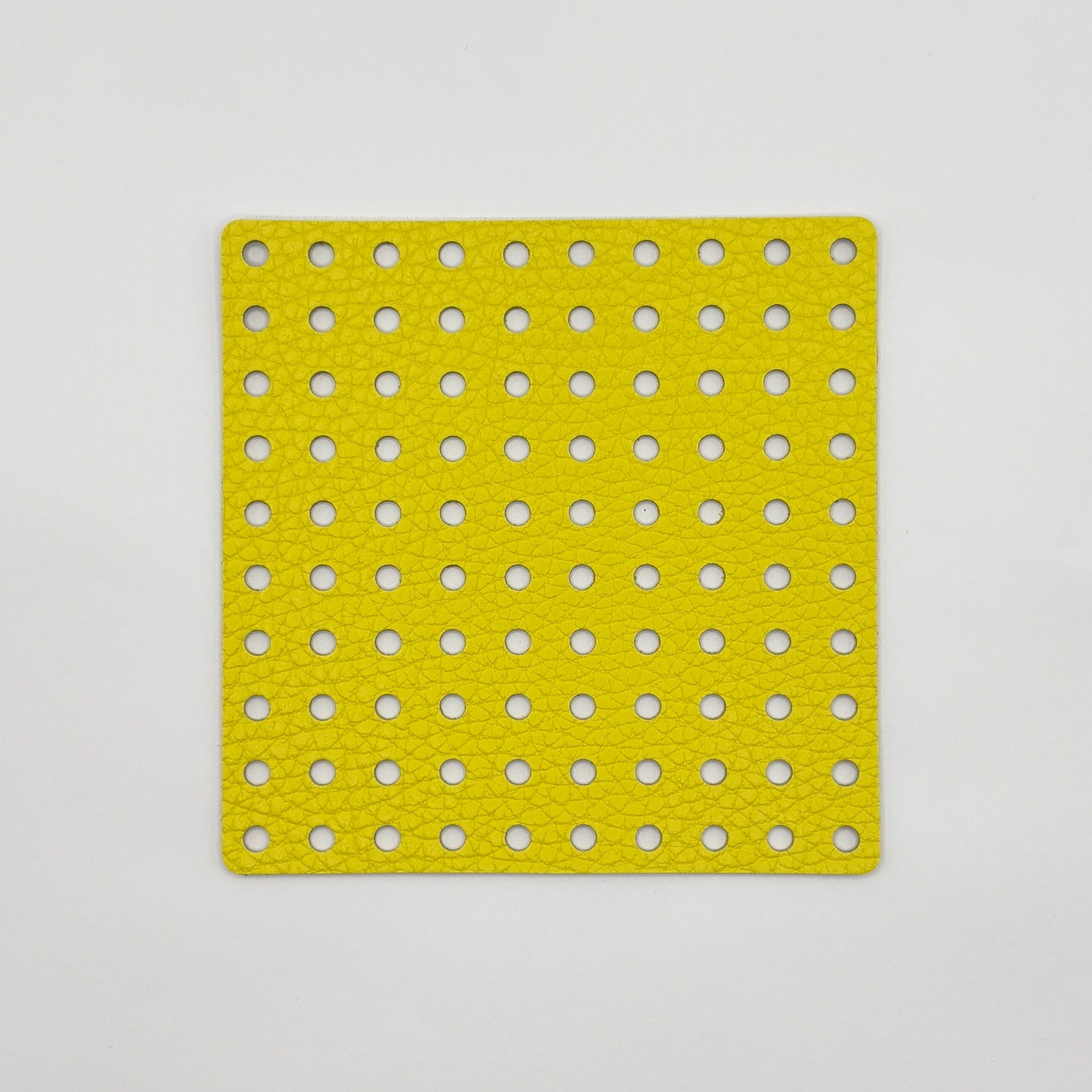 Leather Panel - Square / Yellow & Beige