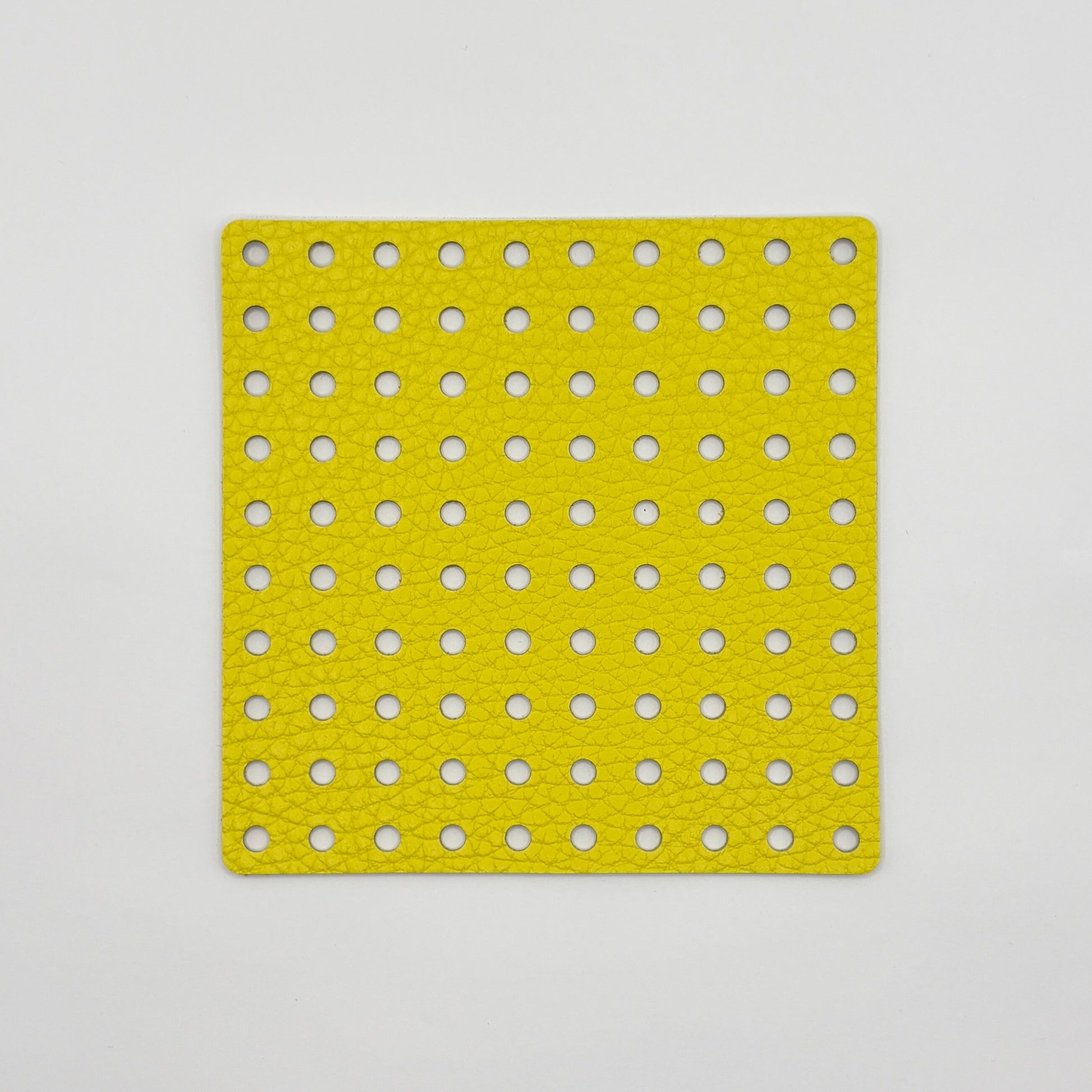 Leather Panel - Square / Yellow & Beige