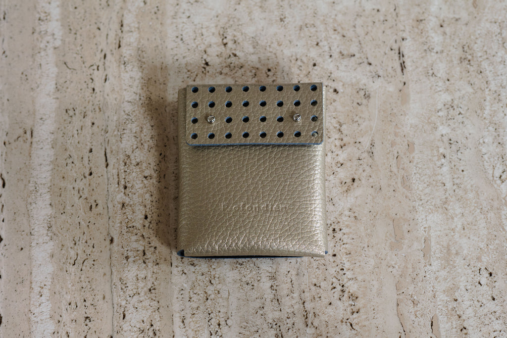 Wallet Leather gold back