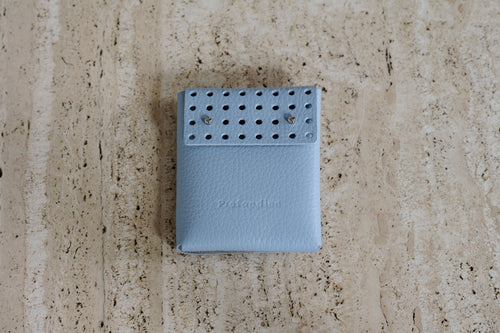 Wallet Leather light-blue back