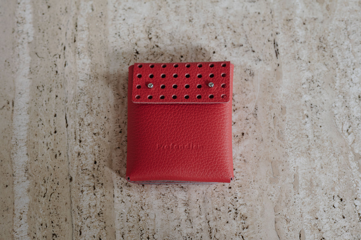 Wallet Leather red back