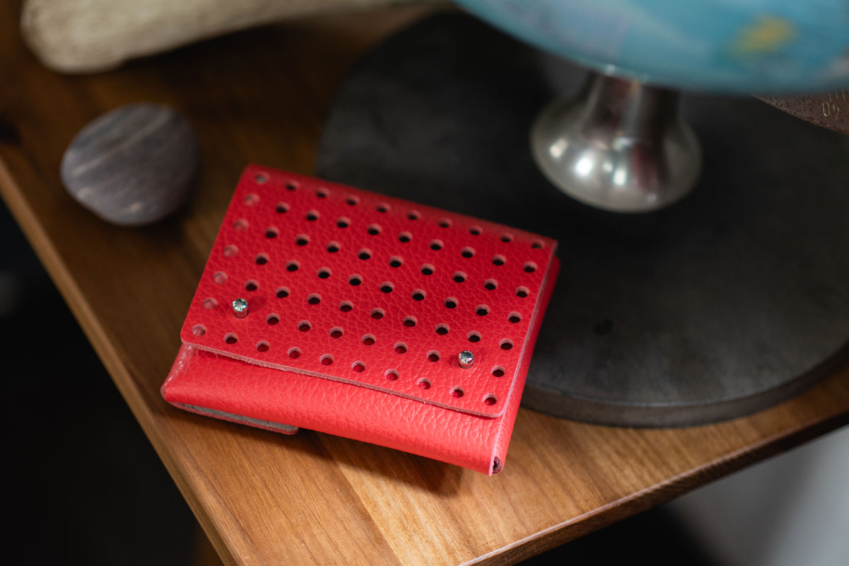 Wallet Leather red back